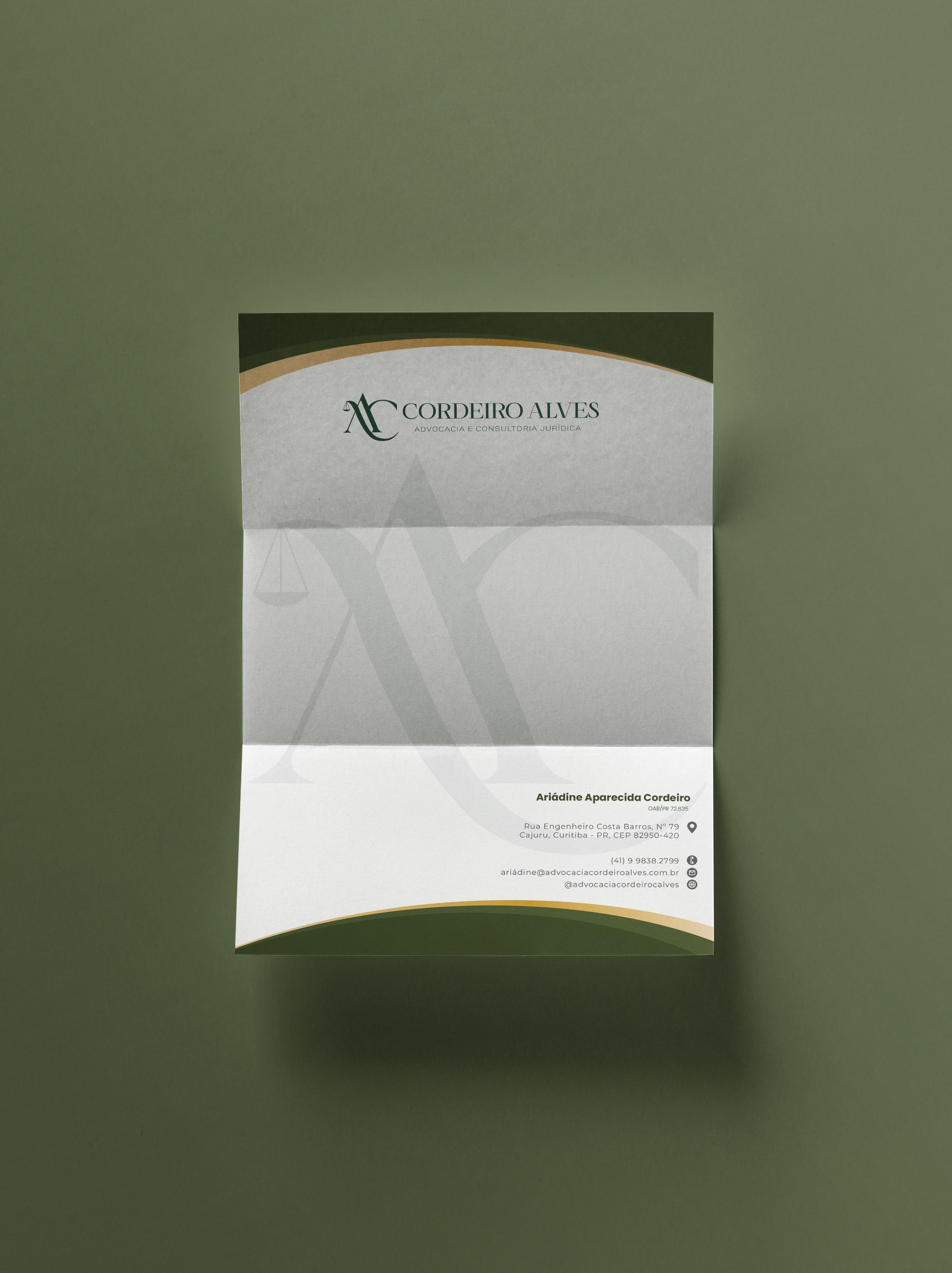 Cordeiro Alves · Papel timbrado · Mockup