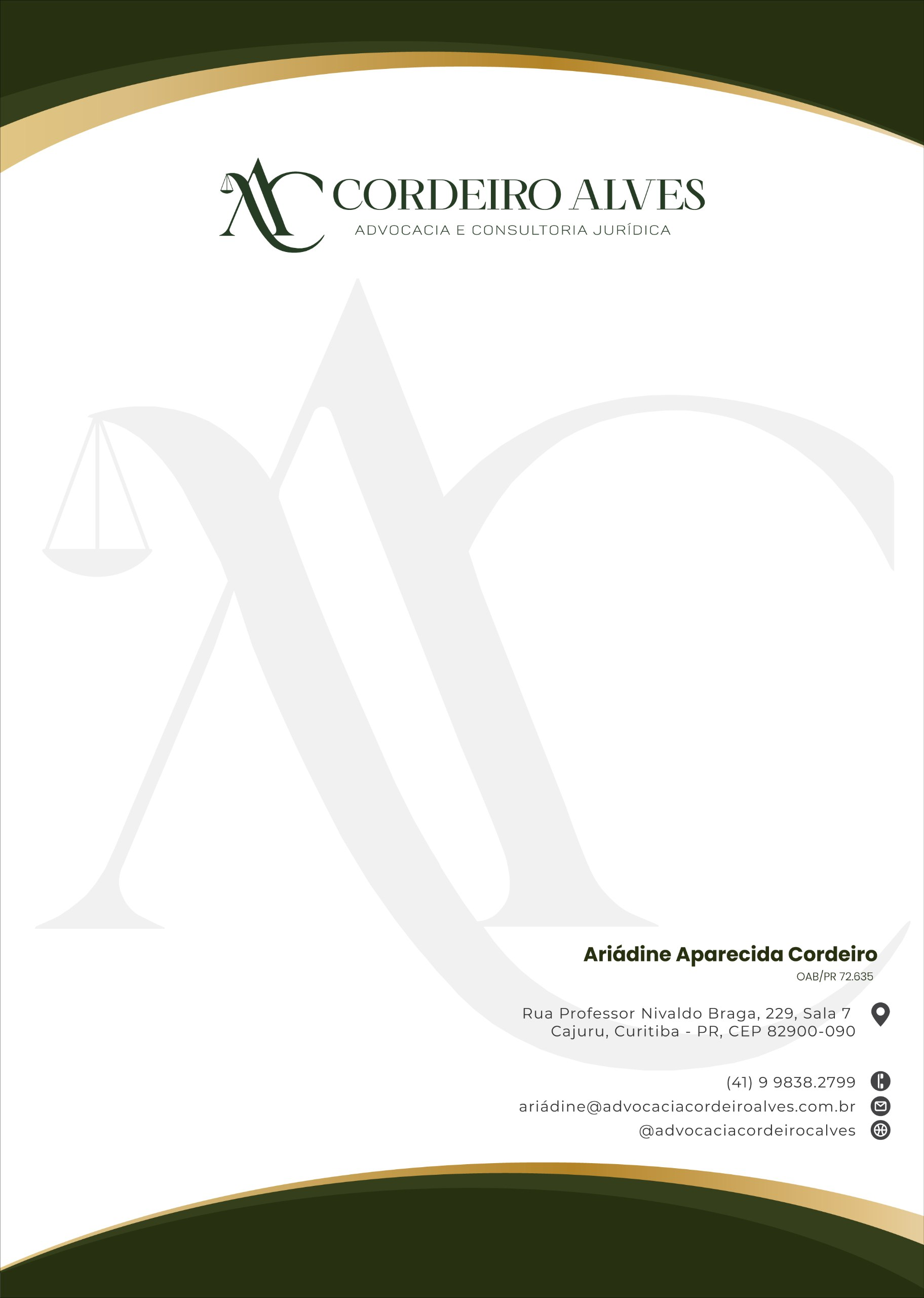 Cordeiro Alves · Papel timbrado · Arte