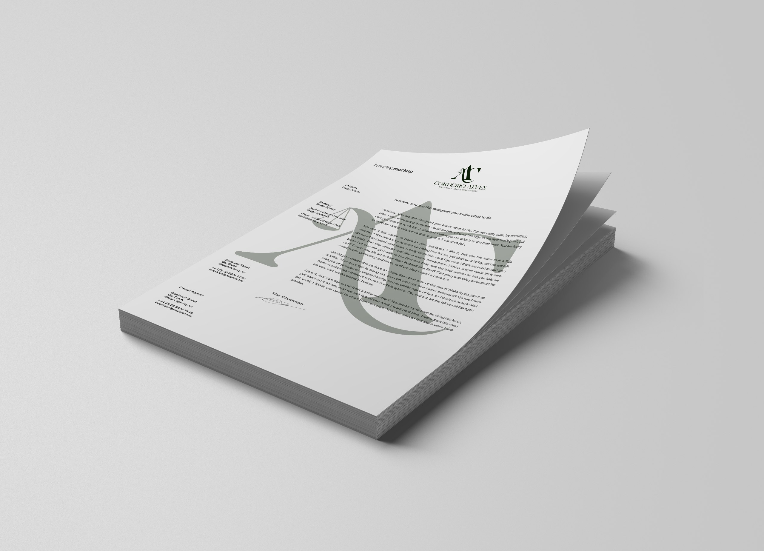 Cordeiro Alves · Papelaria · Mockup