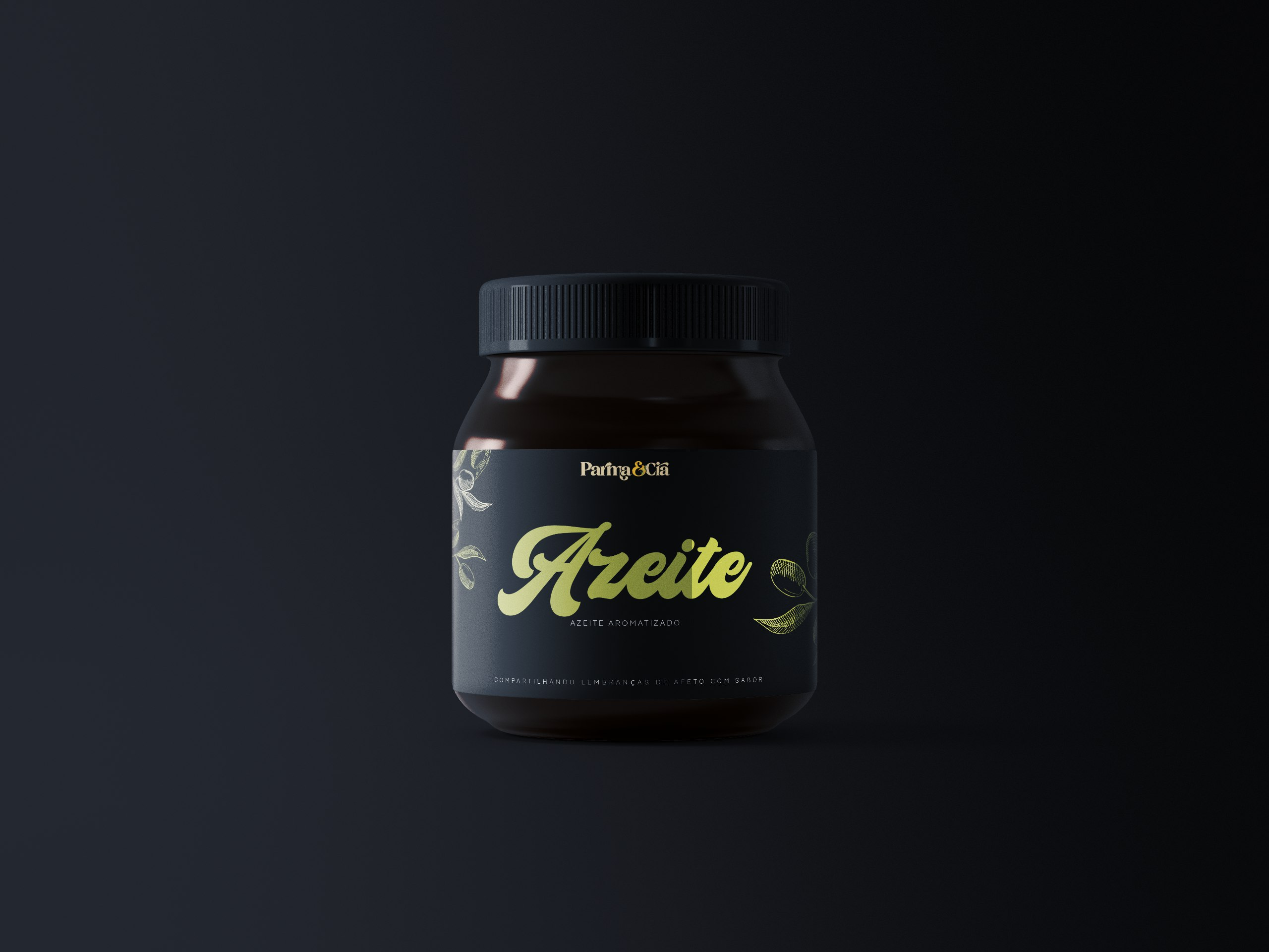 Parma & Cia · Rótulo de azeite · Mockup
