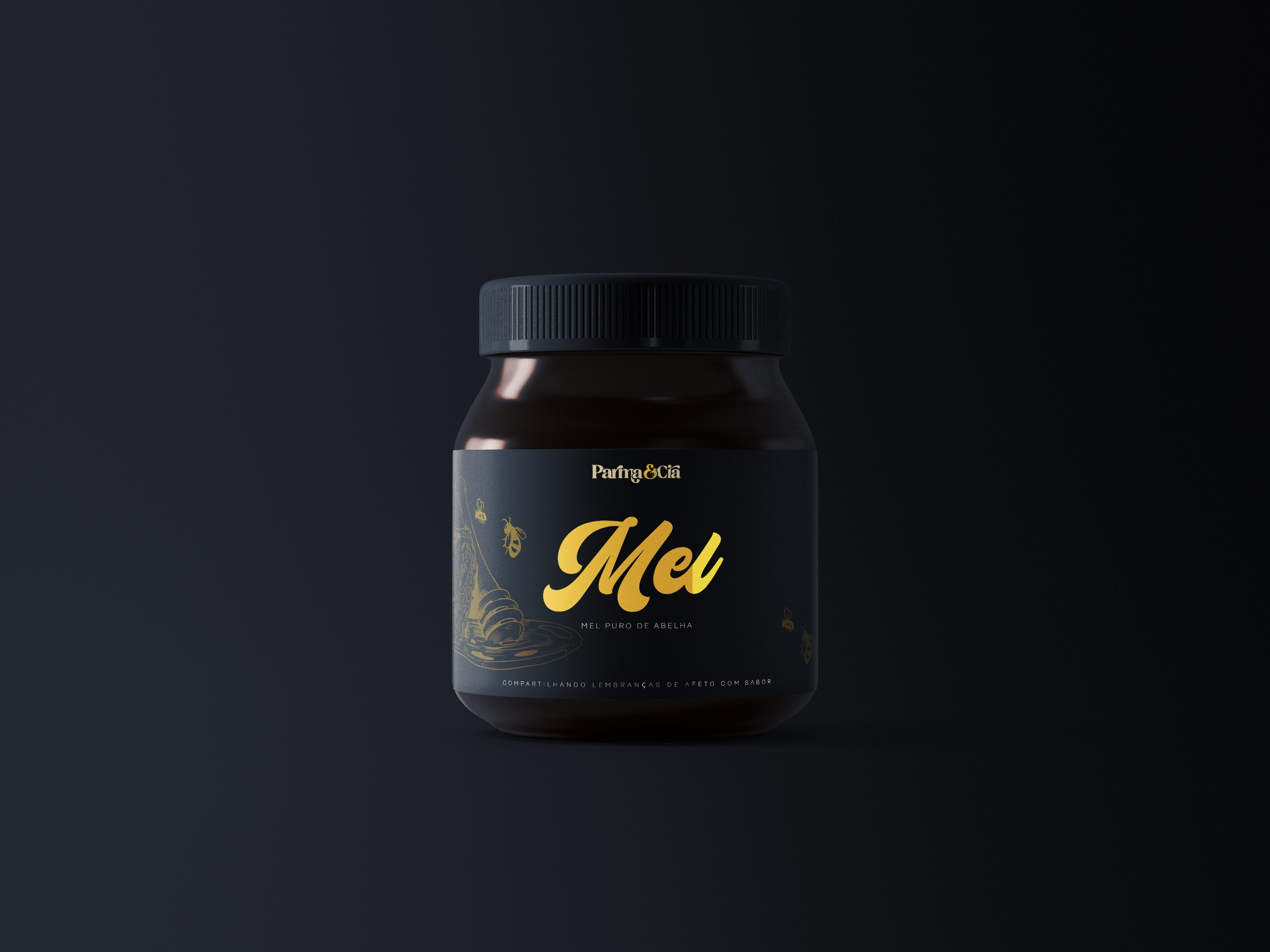 Parma & Cia · Rótulo de mel · Mockup